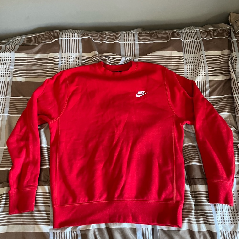 Red Nike crewneck sweatshirt